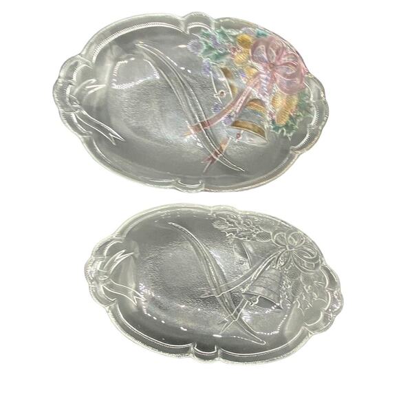 Set of 2 Mikasa Festive Bells Serving Relish Dish holiday Christmas decor - Picture 1 of 5